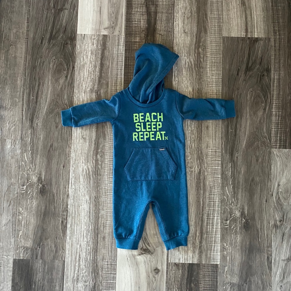 Hurley kids baby boy long sleeve bodysuit.